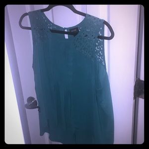 Blue see through blouse